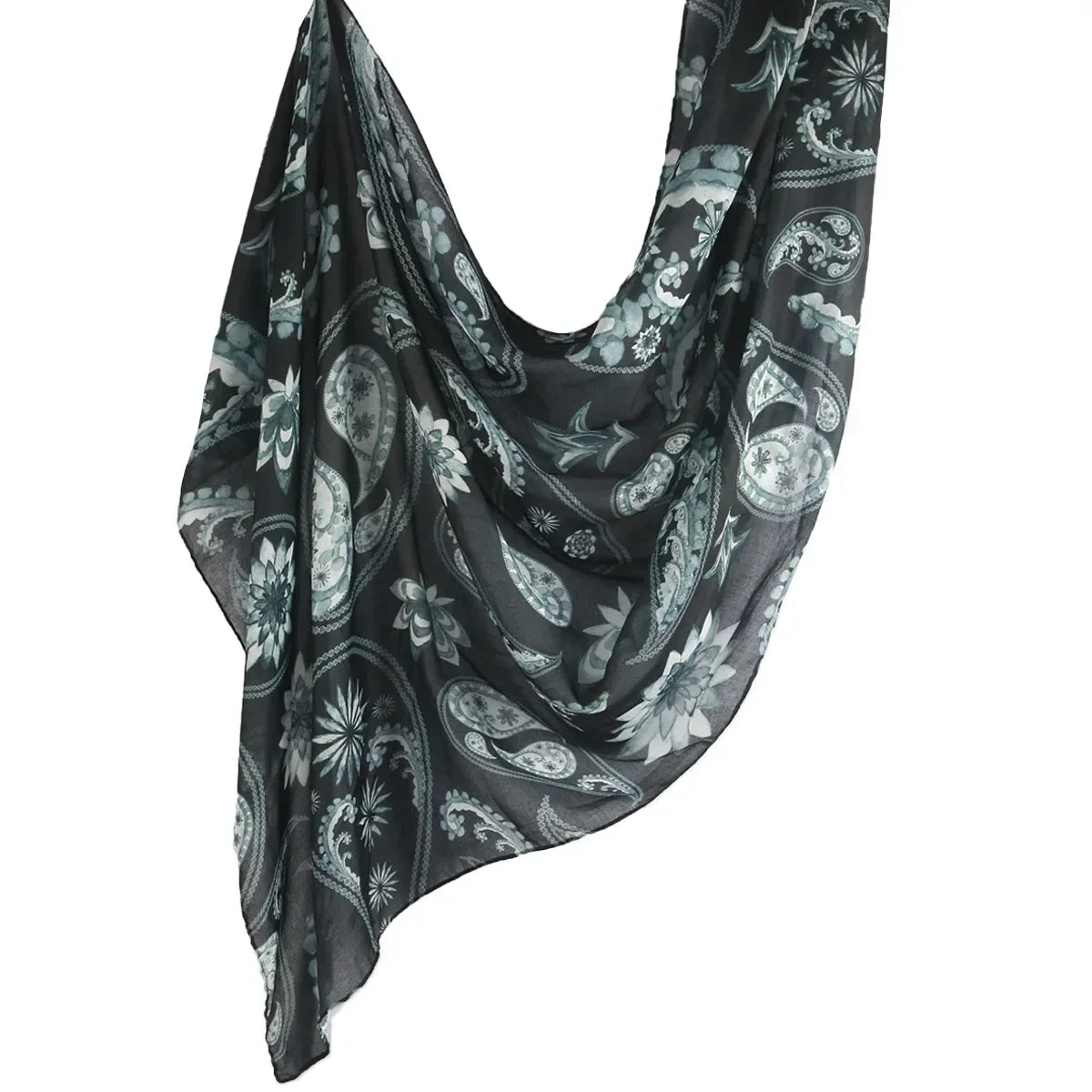 New Watercolor Tie-Dye Cotton Scarf - Palm and Thread