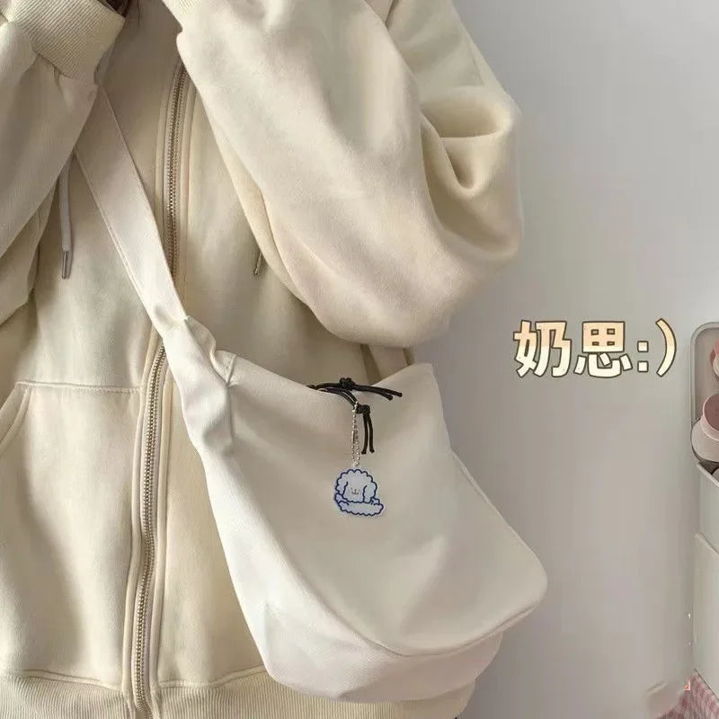 Solid Harajuku All-Match Simple Multifunction Handbag - Palm and Thread