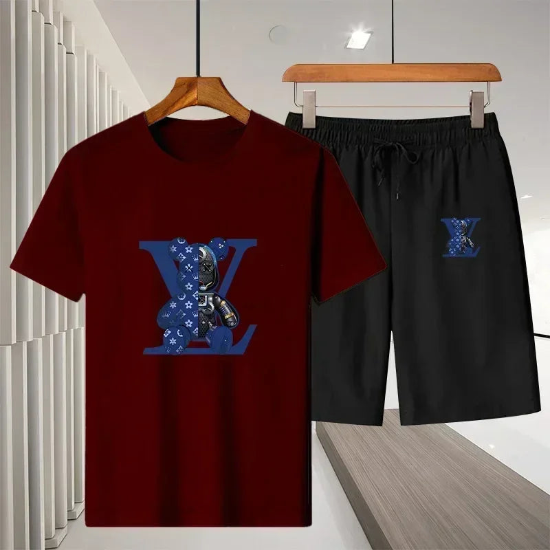 fashionable breathable T-shirt and short set - Palm and Thread