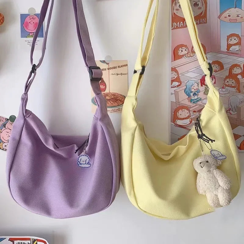 Solid Harajuku All-Match Simple Multifunction Handbag - Palm and Thread