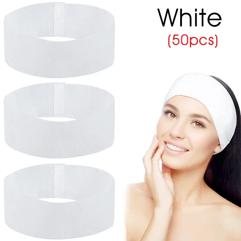 Disposable SPA White Facial Esthetician Headband - Palm and Thread