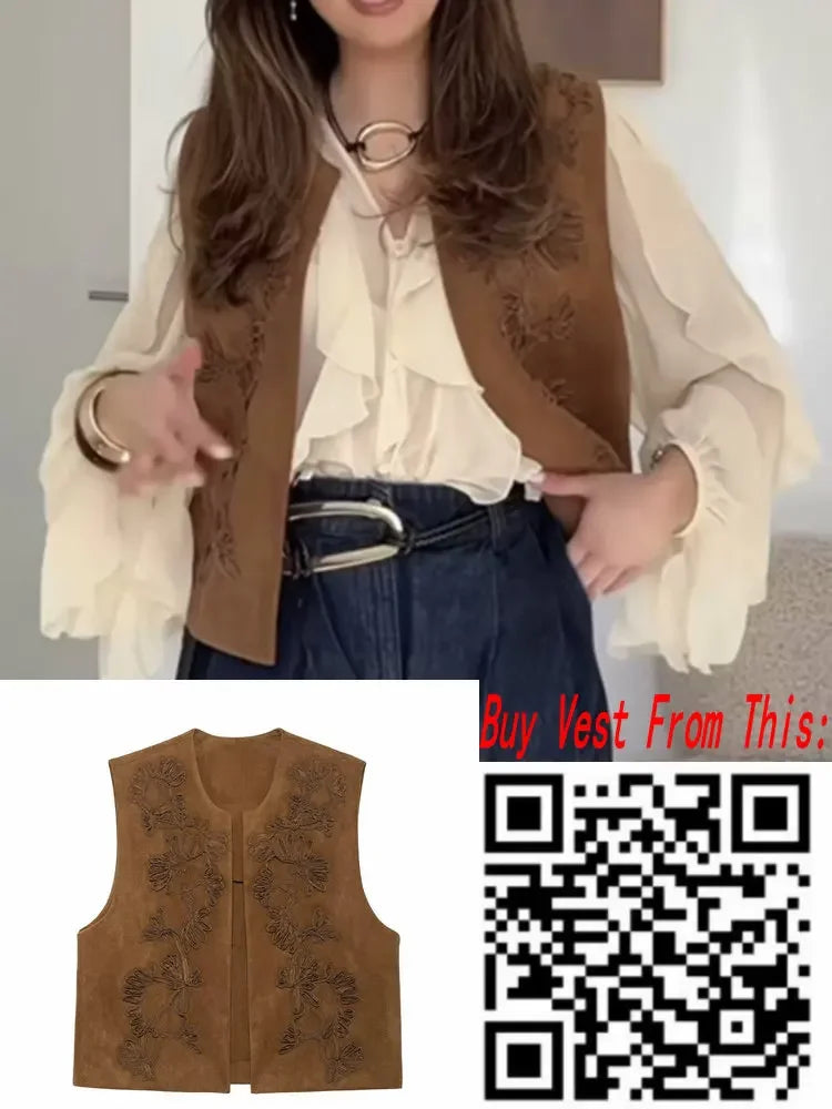Translucent Ruffles Blouse - Palm and Thread