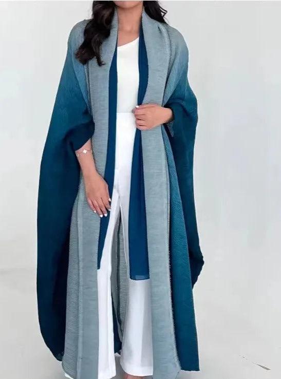 Miyake Folds Sleeve Coat Abaya - Palm and Thread