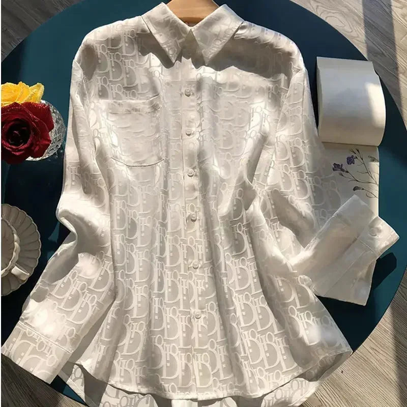Classic Jacquard Long Sleeve Shirt - Palm and Thread