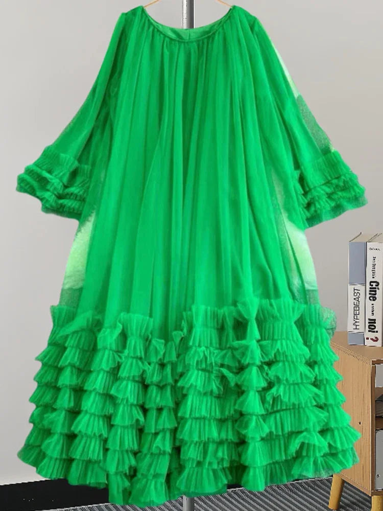 New temperament trumpet sleeve loose dress - Palm and Thread