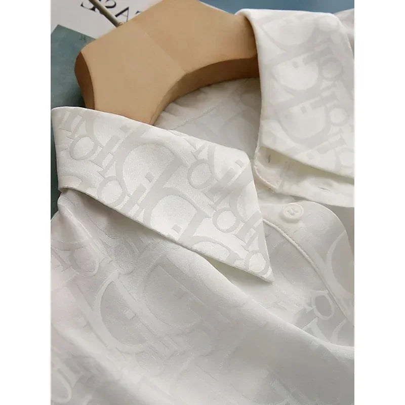 Classic Jacquard Long Sleeve Shirt - Palm and Thread