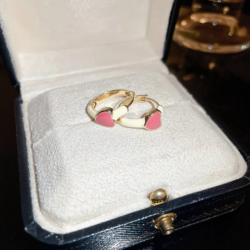 Colorful Heart Ear Buckle Earring - Palm and Thread