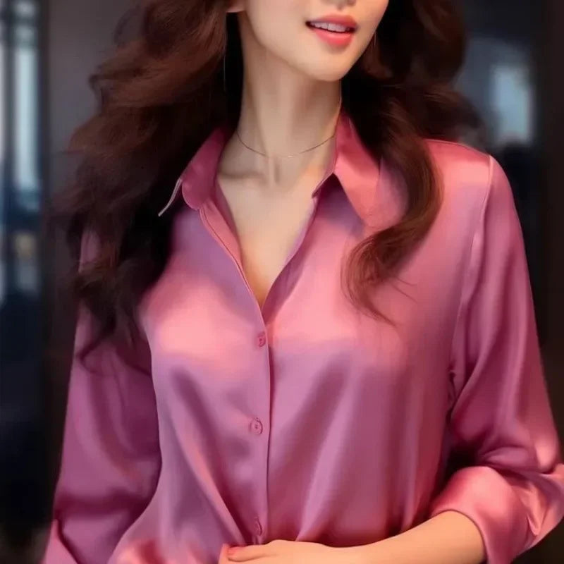 New Satin Shirt Blouse - Palm and Thread
