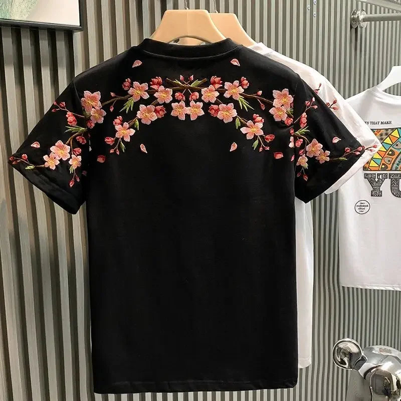 Short-sleeved Embroidered Shirt - Palm and Thread