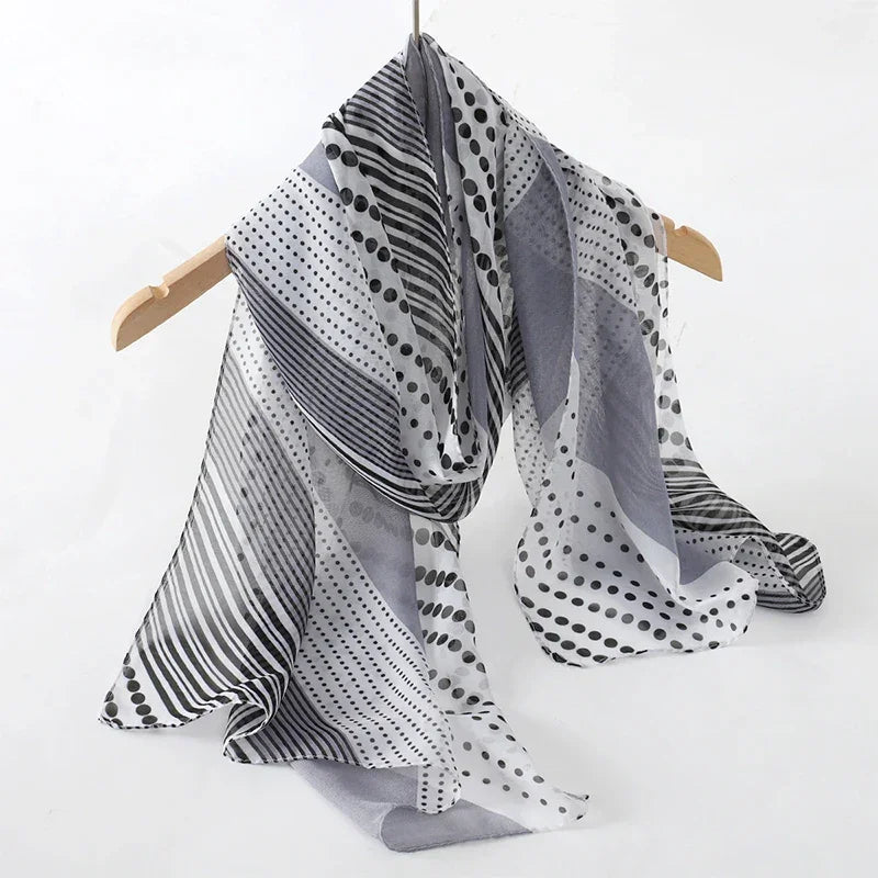 New Print Chiffon Scarf Shawl - Palm and Thread