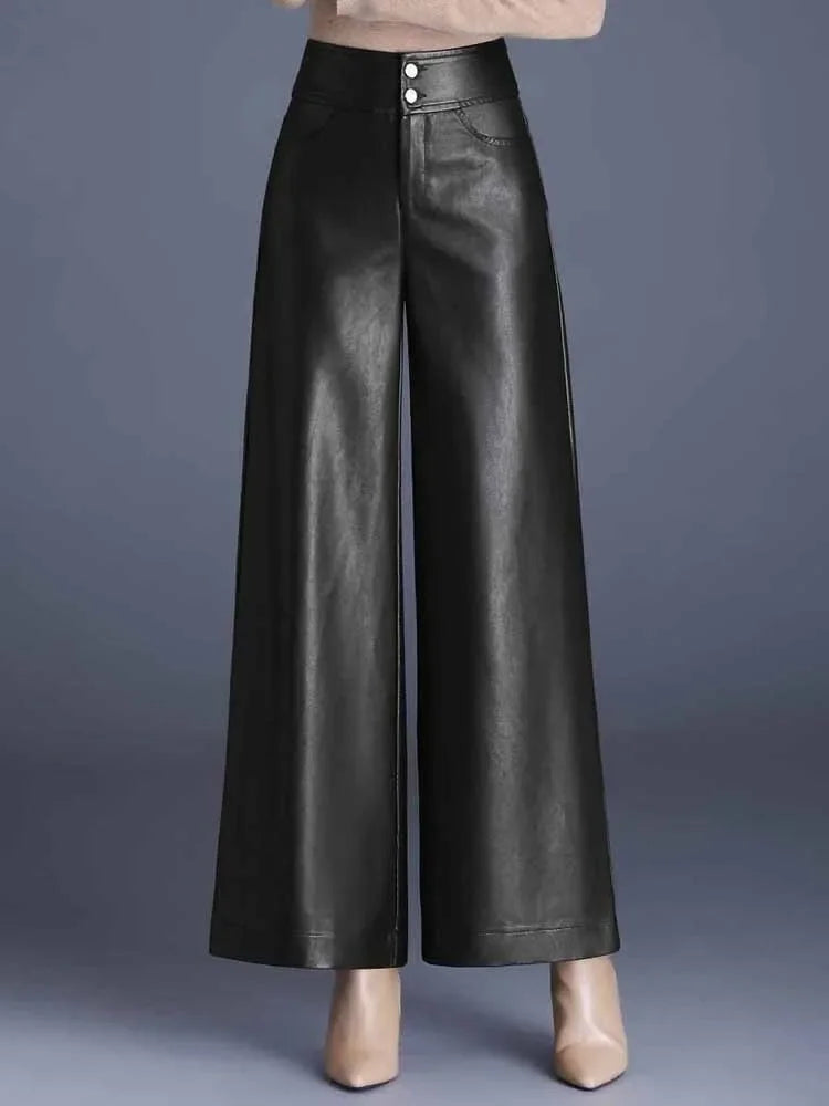 PU Leather Wed Leg Pant - Palm and Thread