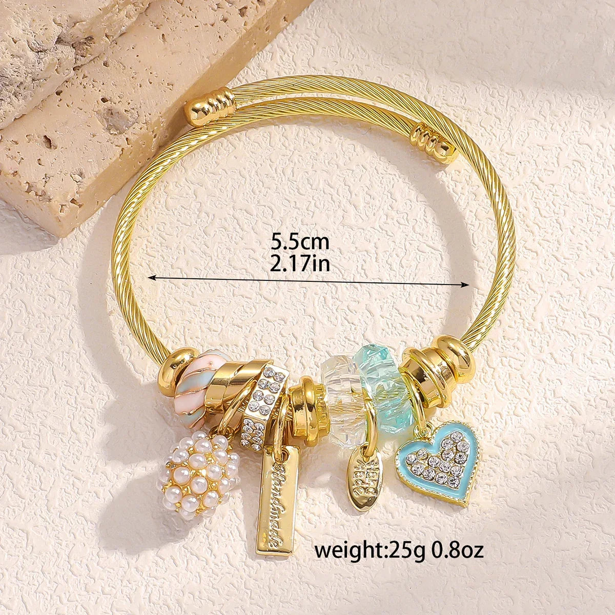 Fashion Multi Element Stainless Steel Panadora - Palm and Thread