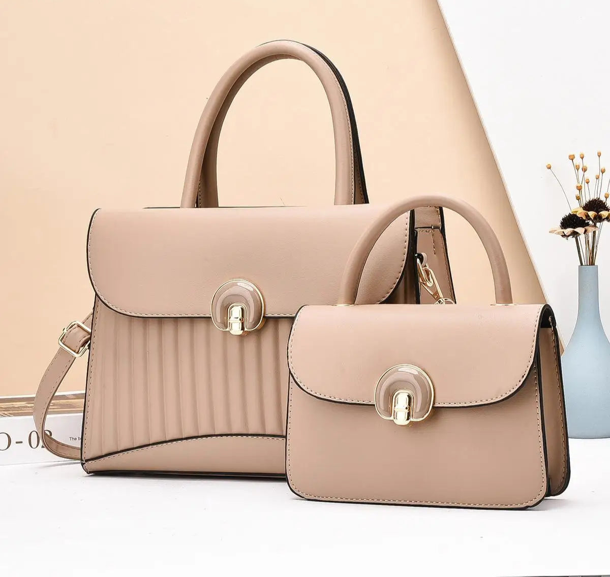 Two-Piece Set Handbag - Palm and Thread