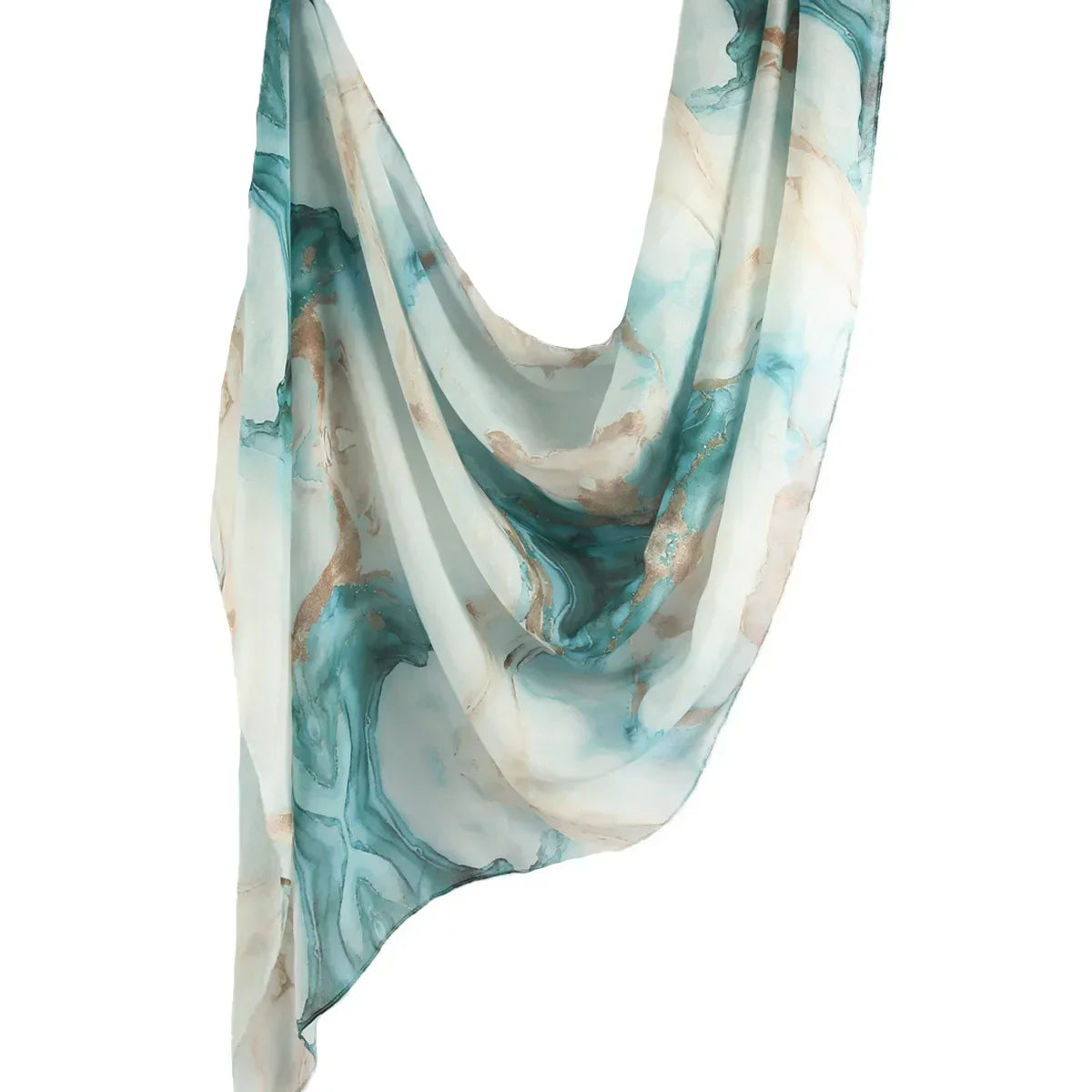 New Watercolor Tie-Dye Cotton Scarf - Palm and Thread