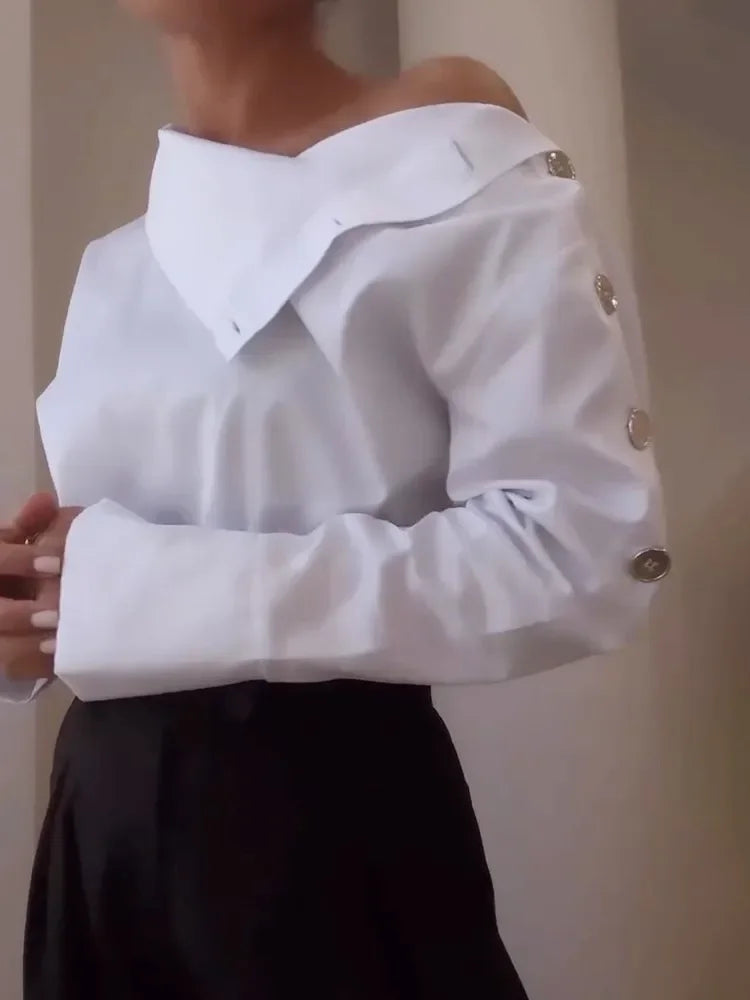 New Fashion Long-sleeve Button Blouse - Palm and Thread