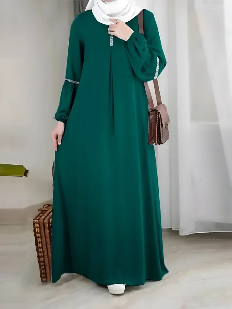 Long Sleeve Maxi Dress Abaya - Palm and Thread