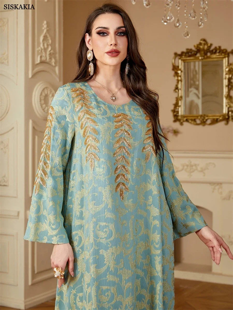 Elegant Floral Print Abaya - Palm and Thread