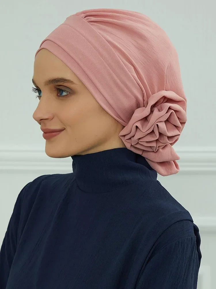 Plain Instant Turban Hat Inner Hijab - Palm and Thread