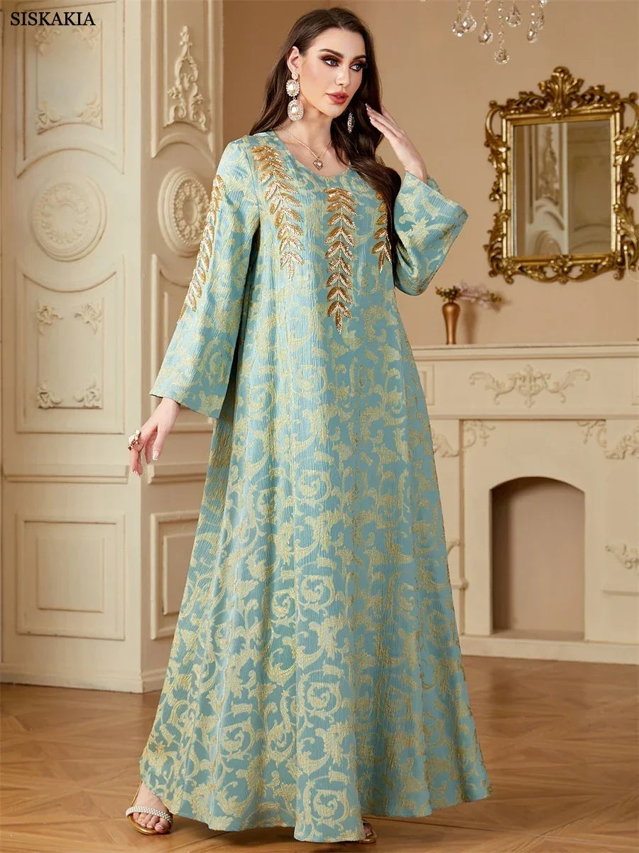 Elegant Floral Print Abaya - Palm and Thread