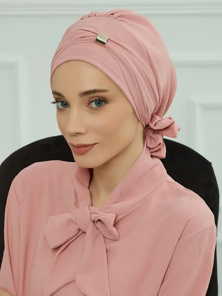 Plain Instant Turban Hat Inner Hijab - Palm and Thread