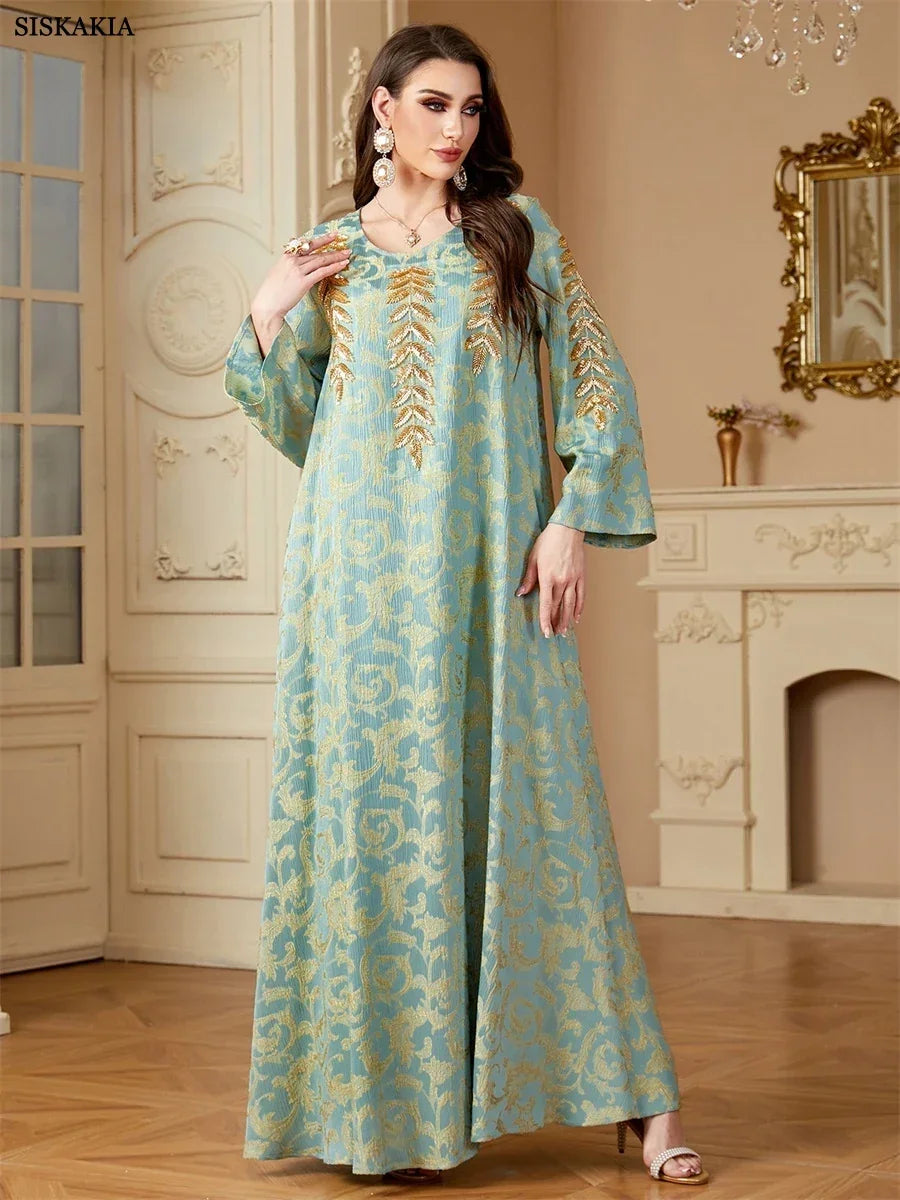 Elegant Floral Print Abaya - Palm and Thread