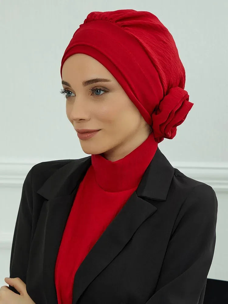 Plain Instant Turban Hat Inner Hijab - Palm and Thread