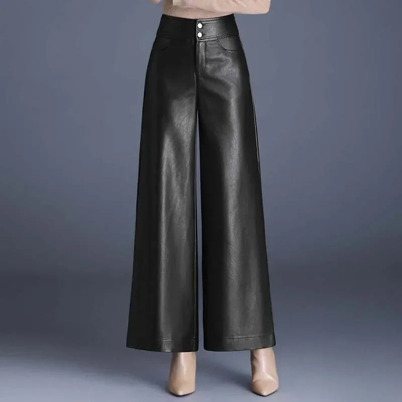 PU Leather Wed Leg Pant - Palm and Thread