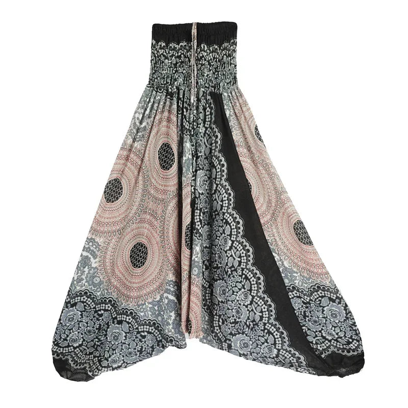 Bohemian High Waist Rayon Harem Baggy Pant - Palm and Thread