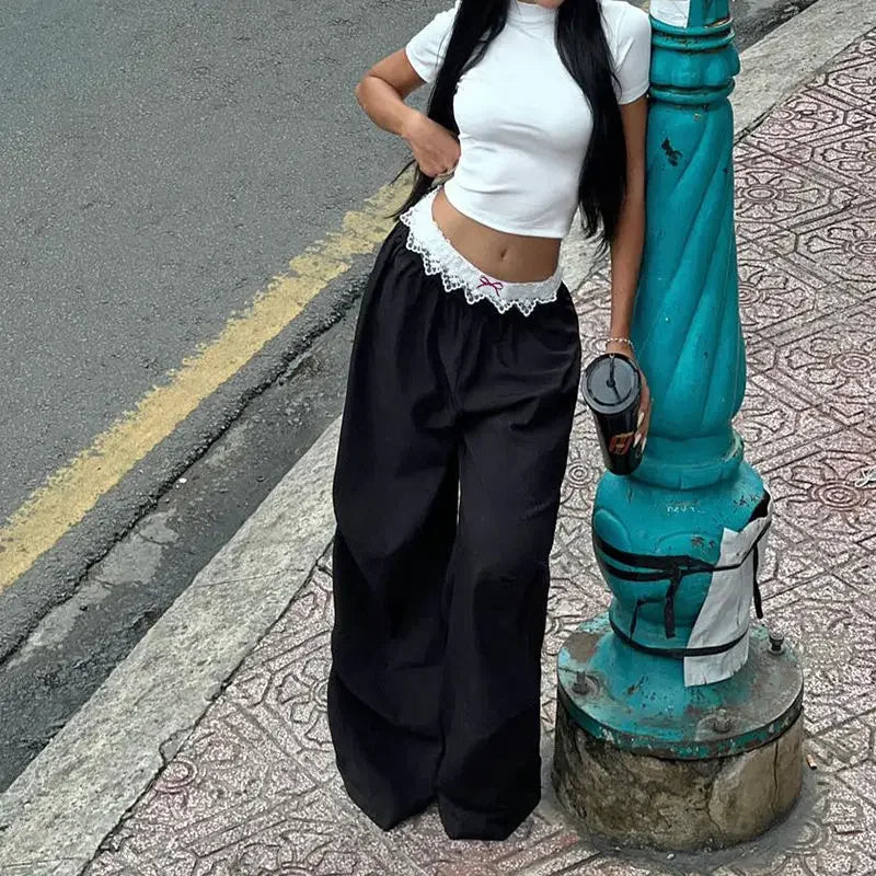 Street Lace Embroidery Casual Pant - Palm and Thread