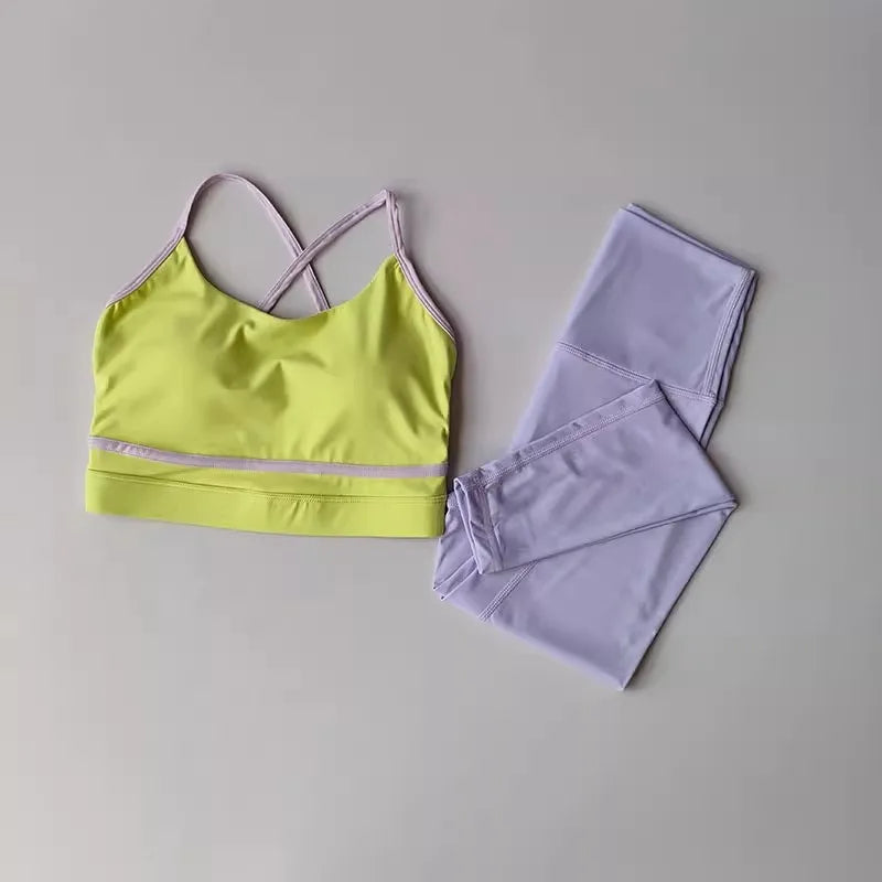 High-Waist Leggings & Sports Gym Bra