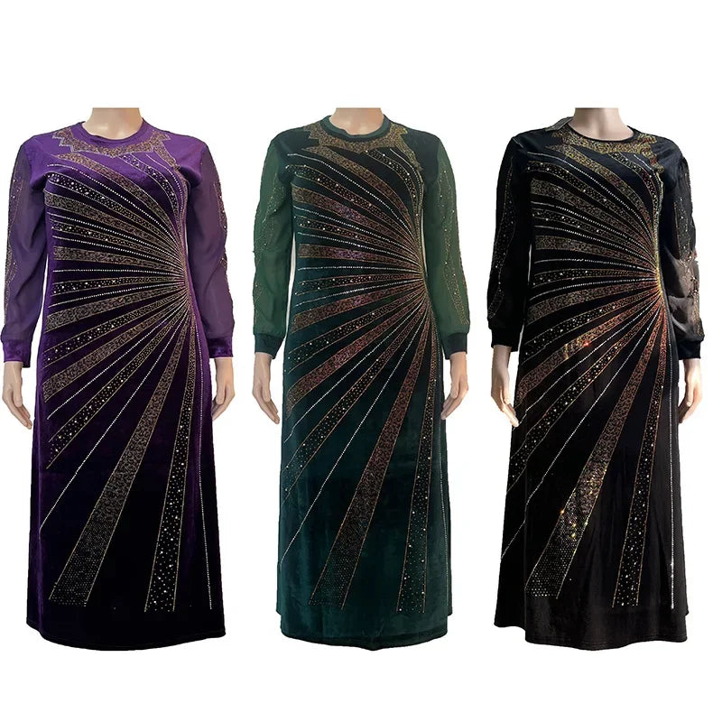Noble Diamond Robe Dress - Palm and Thread