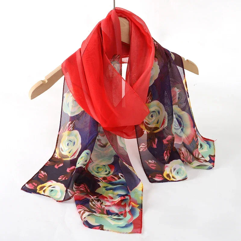 New Print Chiffon Scarf Shawl - Palm and Thread