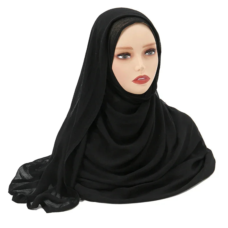 Thin Plain Shawl Soft Viscose Rayon Headscarf - Palm and Thread