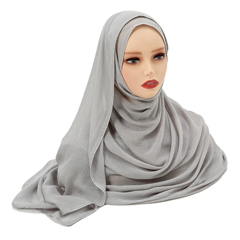 Thin Plain Shawl Soft Viscose Rayon Headscarf - Palm and Thread