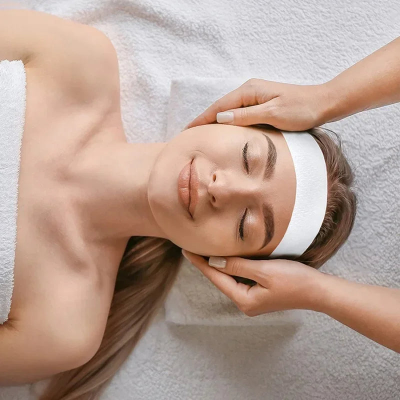 Disposable SPA White Facial Esthetician Headband - Palm and Thread