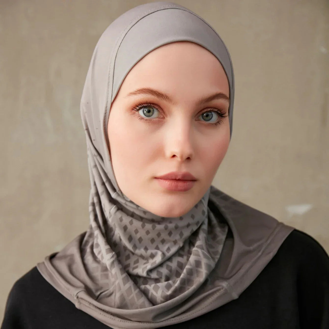 Sporty Inner Hijab Geometric Printing Pattern - Palm and Thread