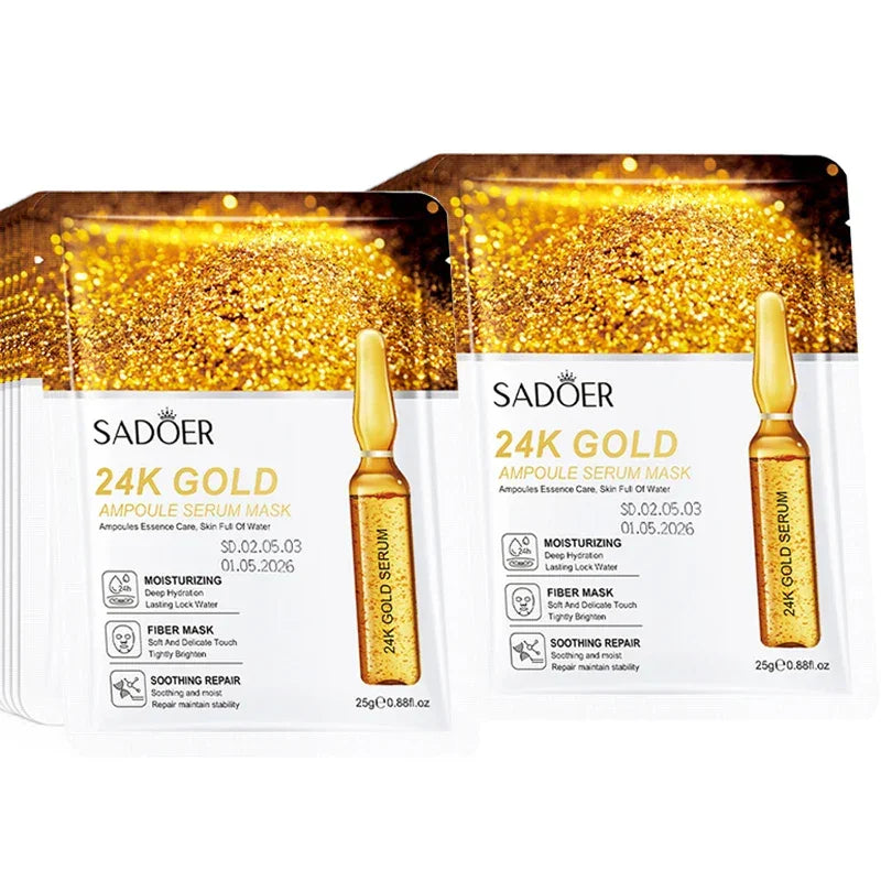 24K Gold Vitamin C Hyaluronic Acid Face Mask - Palm and Thread