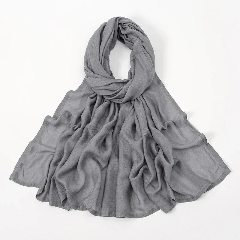 Thin Plain Shawl Soft Viscose Rayon Headscarf - Palm and Thread