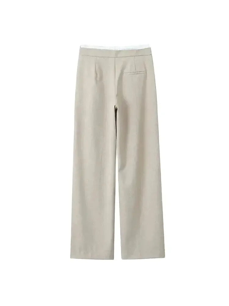 Double Waistband Wide Leg Pant - Palm and Thread