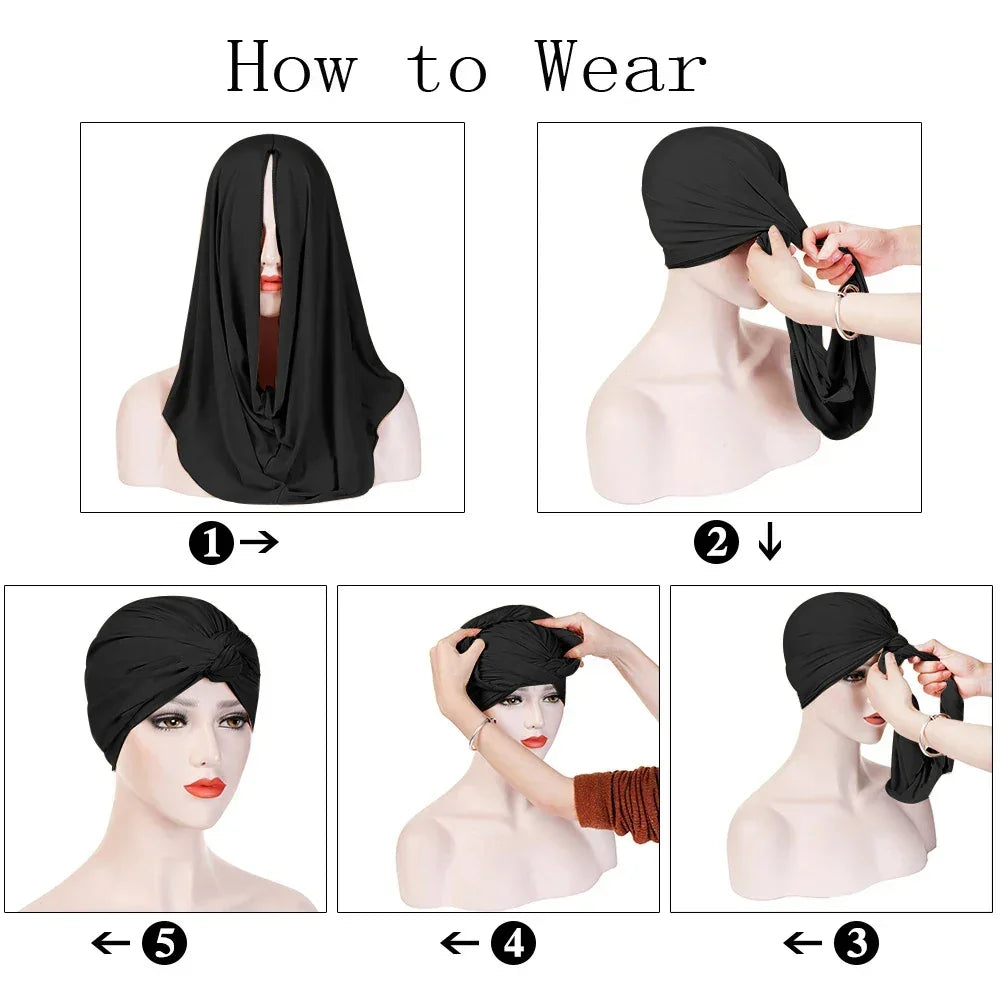 Colorful Inner Instant Turban Cap - Palm and Thread