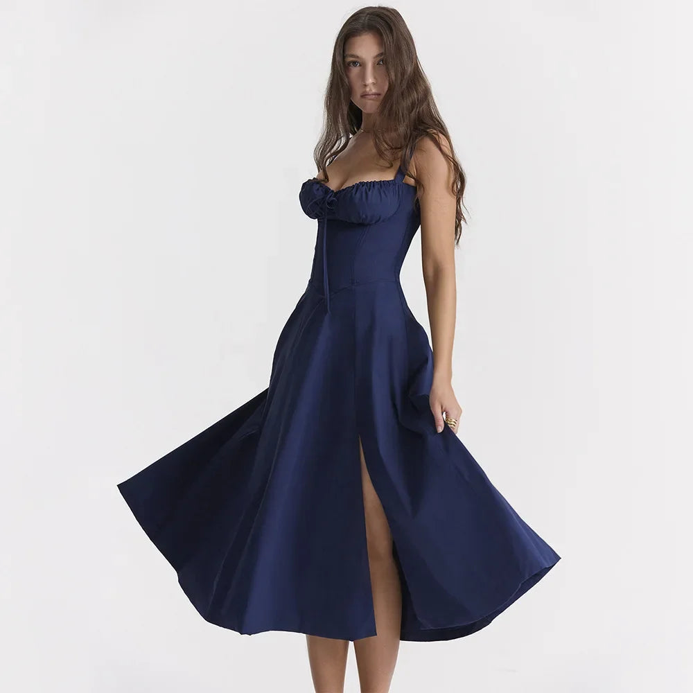 Elegant Waist-Tied Slimming Dress