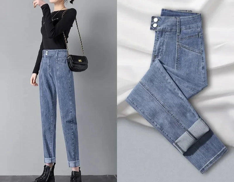 Ankle-length Harem Jeans Pant - Palm and Thread