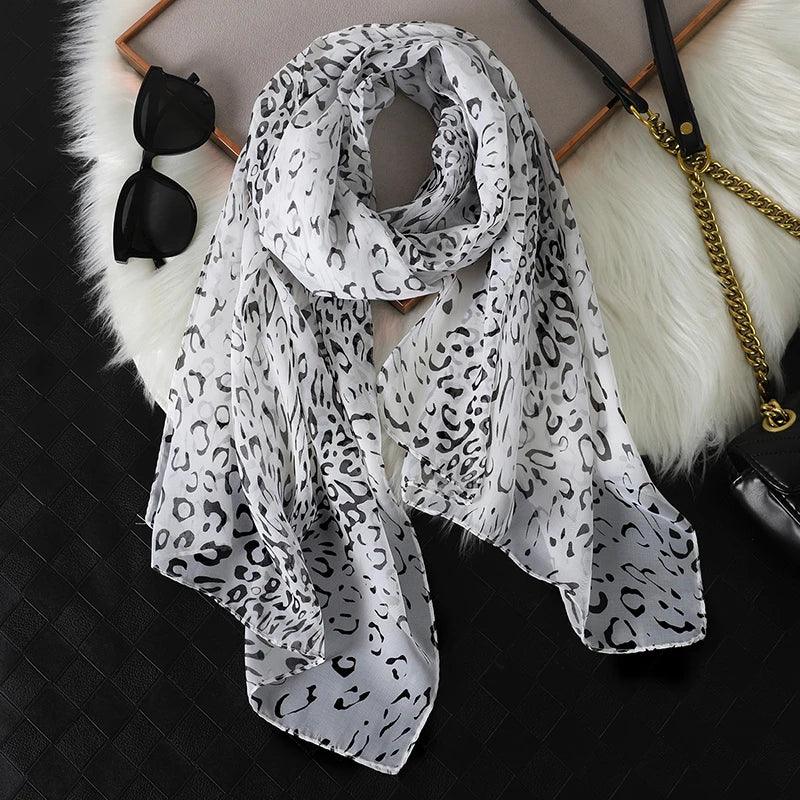 New Print Chiffon Scarf Shawl - Palm and Thread