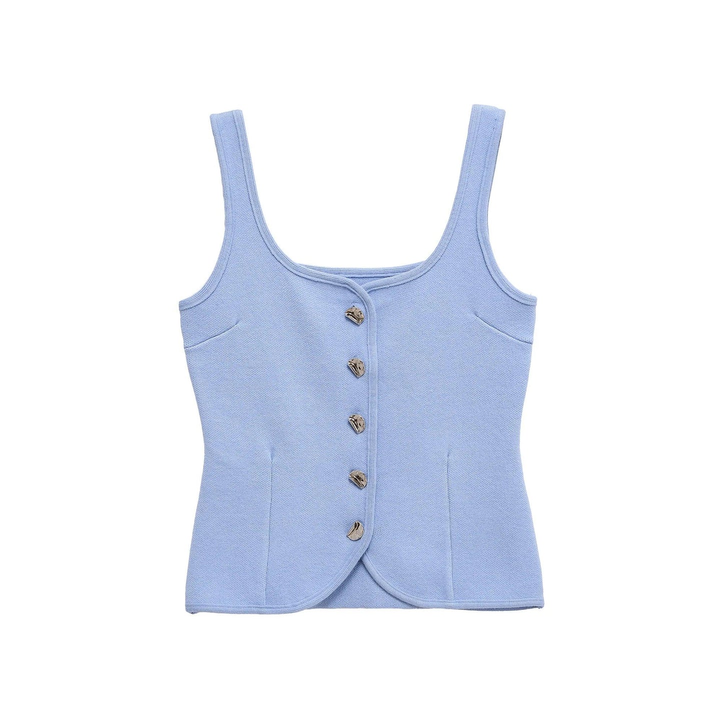 Knitted Vest Sweater Sleeveless Crop - Palm and Thread