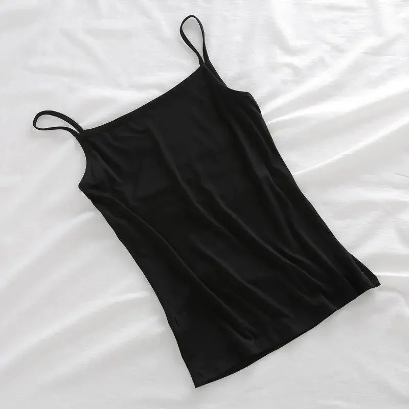 Camisole With Built In Bra Spaghetti Strap Tank - Palm and Thread
