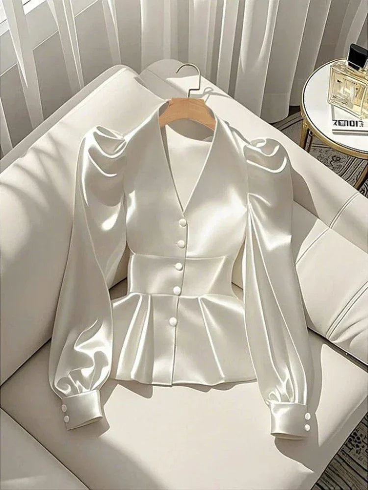 French Elegant Waist Cinched Shirt - Palm and Thread