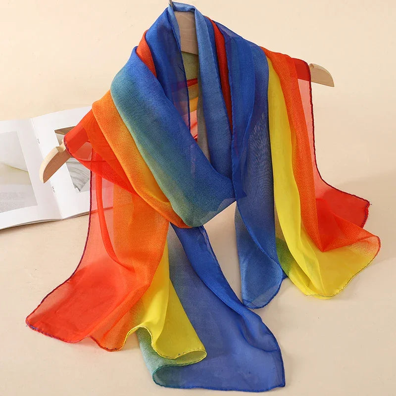 New Print Chiffon Scarf Shawl - Palm and Thread