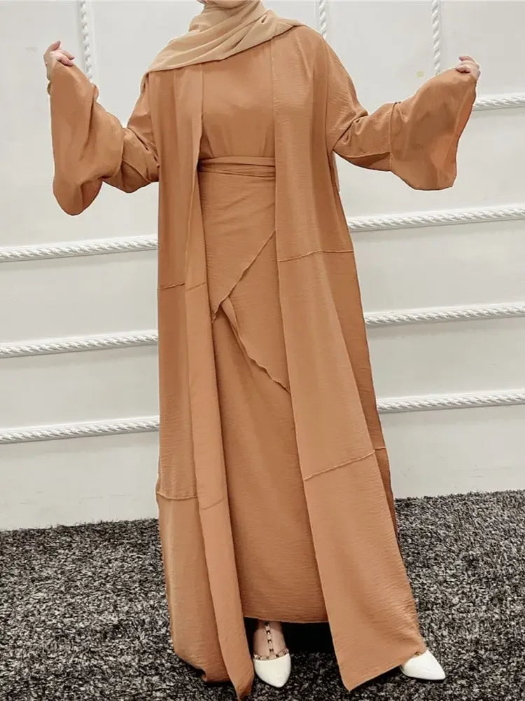 3 Piece Abaya Modest Dress Kaftan - Palm and Thread