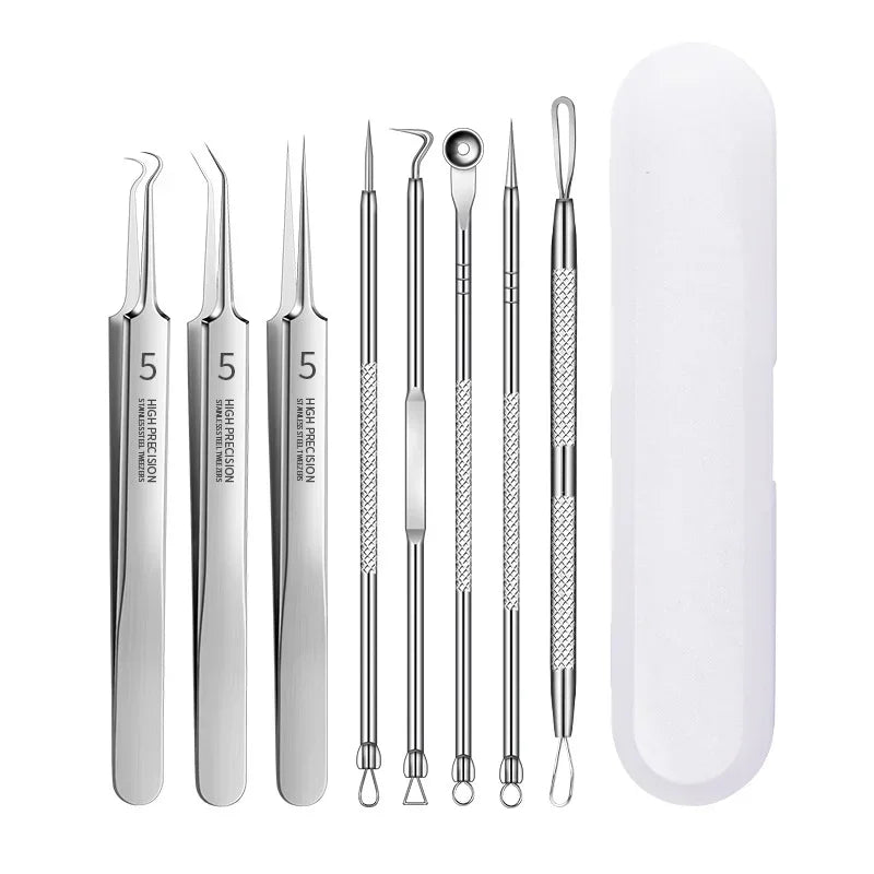 Stainless Steel Clip Pimples Tweezer Blackhead Remover - Palm and Thread