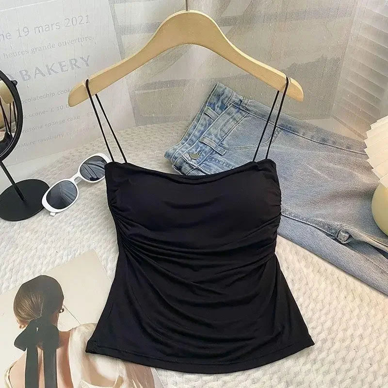 Camisole With Built In Bra Spaghetti Strap Tank - Palm and Thread